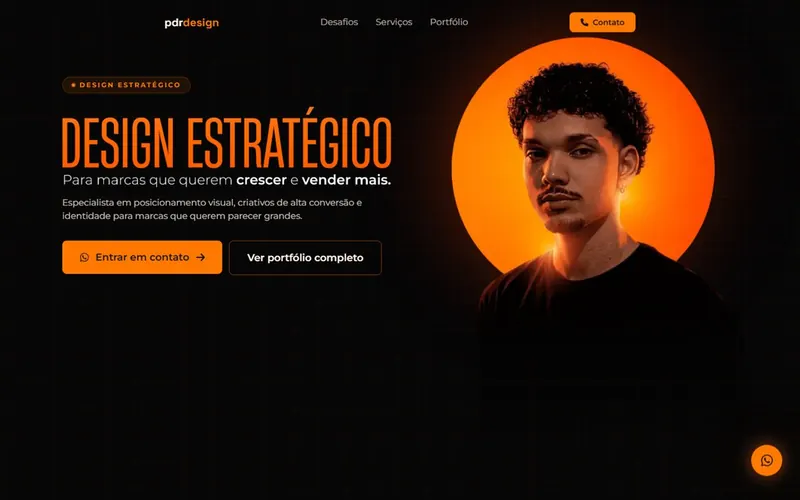 Site / Portfólio Pedro Design, criada por Gabriel Fantin