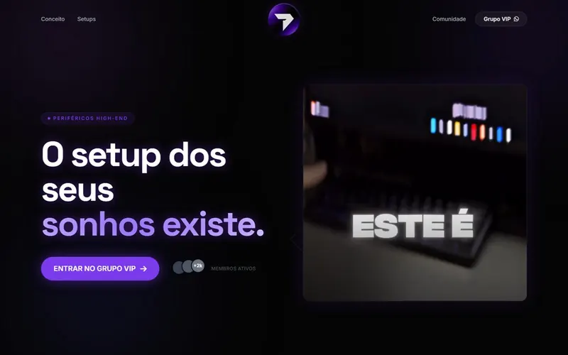 Landing Page PryzeGear, criada por Gabriel Fantin